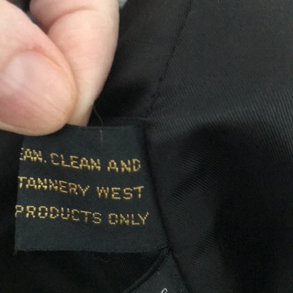 LEATHER GENUINE SKIRT SZ 10 BLACK BY TANNERY WEST EXCELLENT CONDITION! - Picture 6 of 10